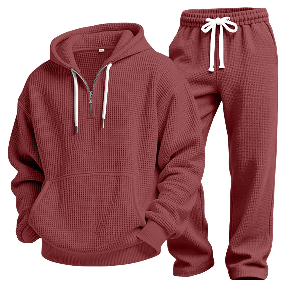 Men's Outdoor Casual Waffle Knit Tracksuit