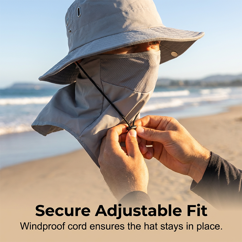 🥳2026 HEISSER VERKAUF🥳🌬️ 50 % RABATT! Atmungsaktive Fischerhut mit abnehmbarer Maske – 2-in-1-Design, Ice-Silk-Material sorgt für angenehme Kühle. Breite Krempe und Nackenschutz für 360°-Sonnenschutz. Verstellbarer Kinnriemen, windabweisend