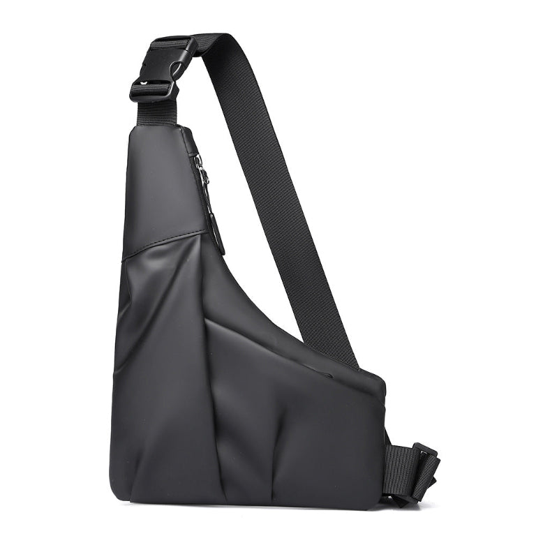 Mens Triangle Crossbody Bag Lightweight Waterproof Chest Shoulder Bag