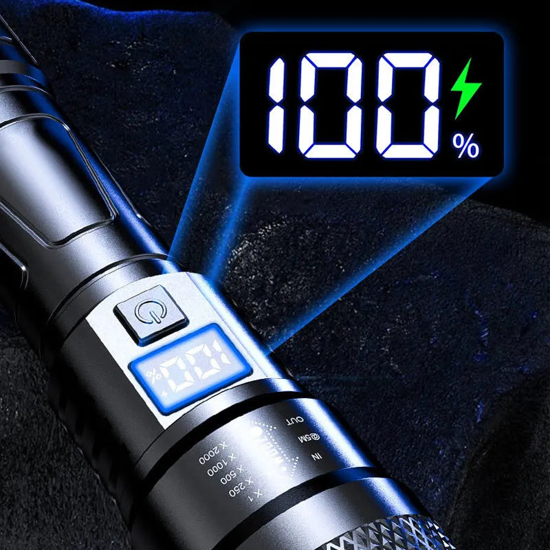 🔦 LED Strong Light Retractable Flashlight | Zoomable Beam & Adjustable Length🚀