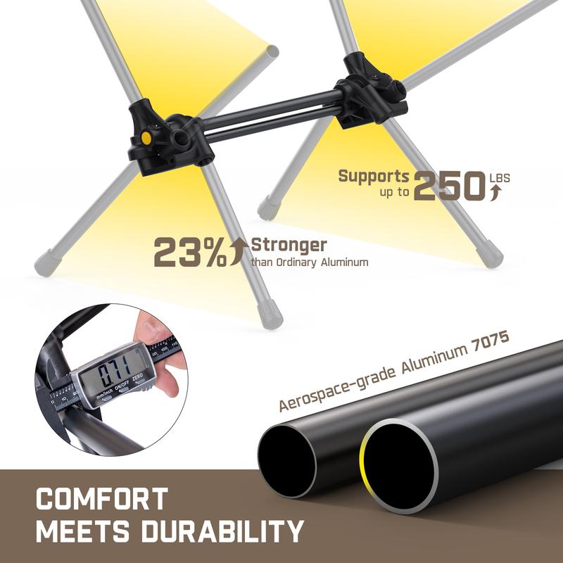 🪑 Campingstoel, draagbaar en lichtgewicht, comfortabel, opvouwbare schommelstoel met draagtas voor kamperen, wandelen, het terras, vissen, draagvermogen tot 113 kg, camping ligstoel, opvouwbare stoel