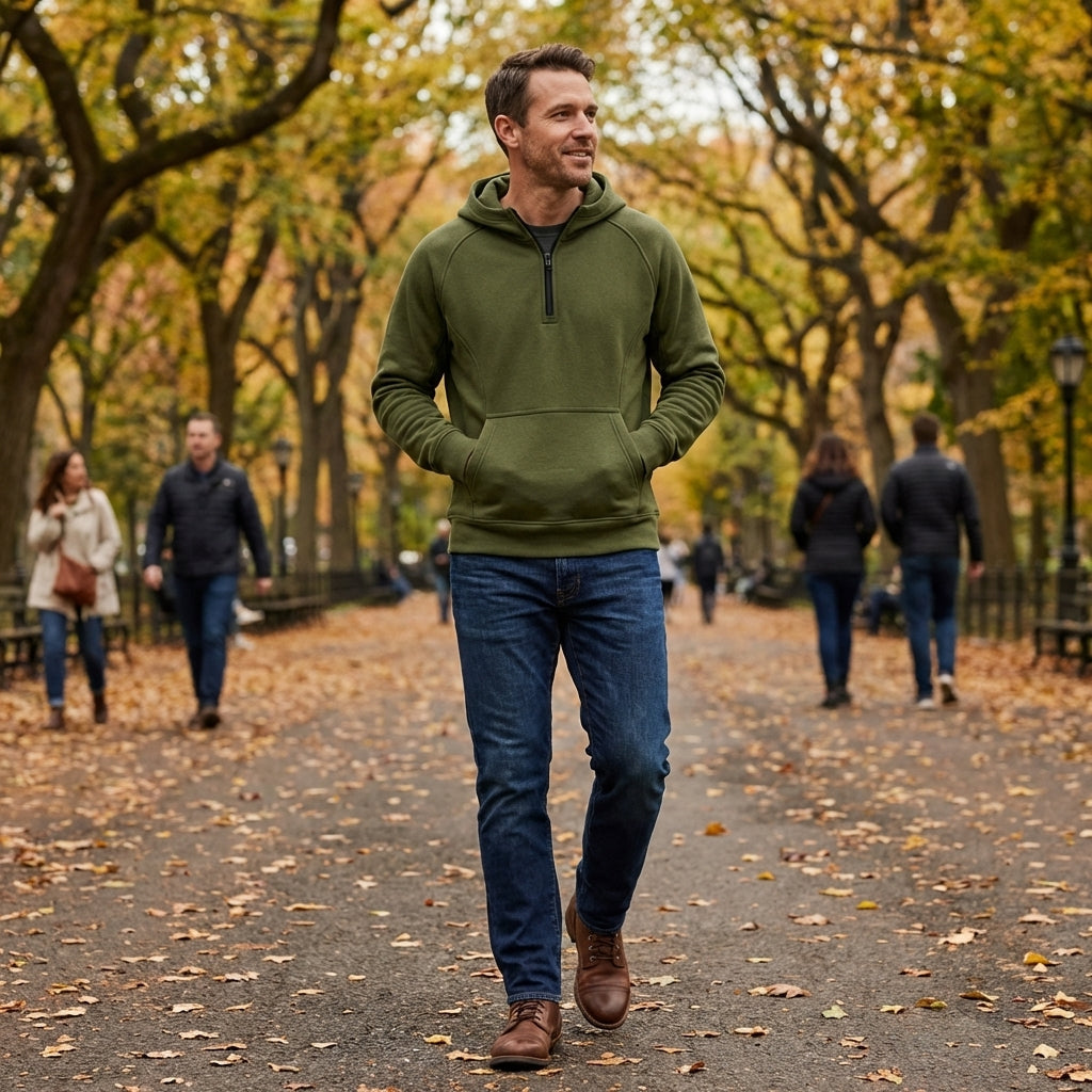 Outdoor Soft Fleece Pullover Hoodie for Men